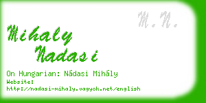 mihaly nadasi business card